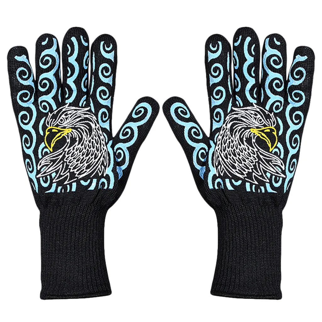 1 шт., жаркие перчатки для барбекю, гриля, жаростойкие перчатки для духовки, перчатки для сварки, guantes de cuero mujer guantes de mujer mitones