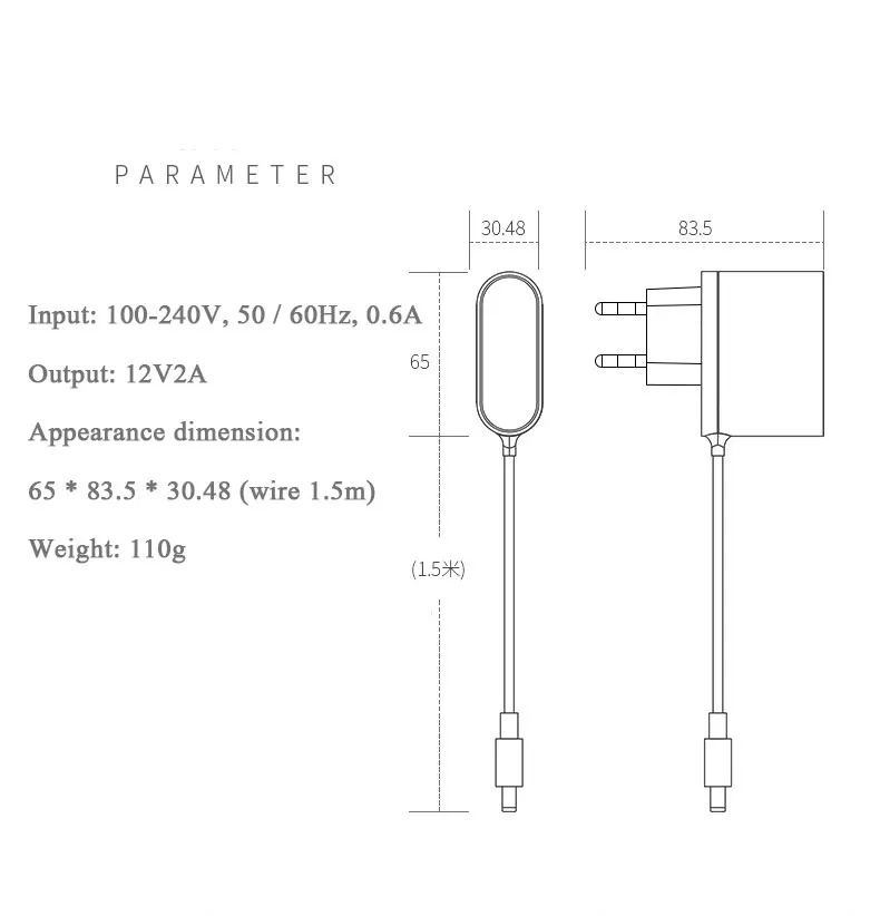 12V2A адаптер питания штепсельный ЕС Универсальный 24 Вт универсальный адаптер 5,5*2,1/5,5*2,5/3,5*1,35 DC Выход адаптер питания