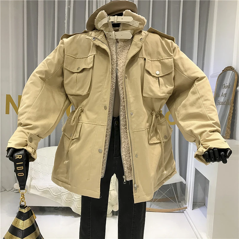 Модный женский пуховик в стиле сафари, зимний корейский стиль, abrigos mujer invierno ropa de invierno para mujer