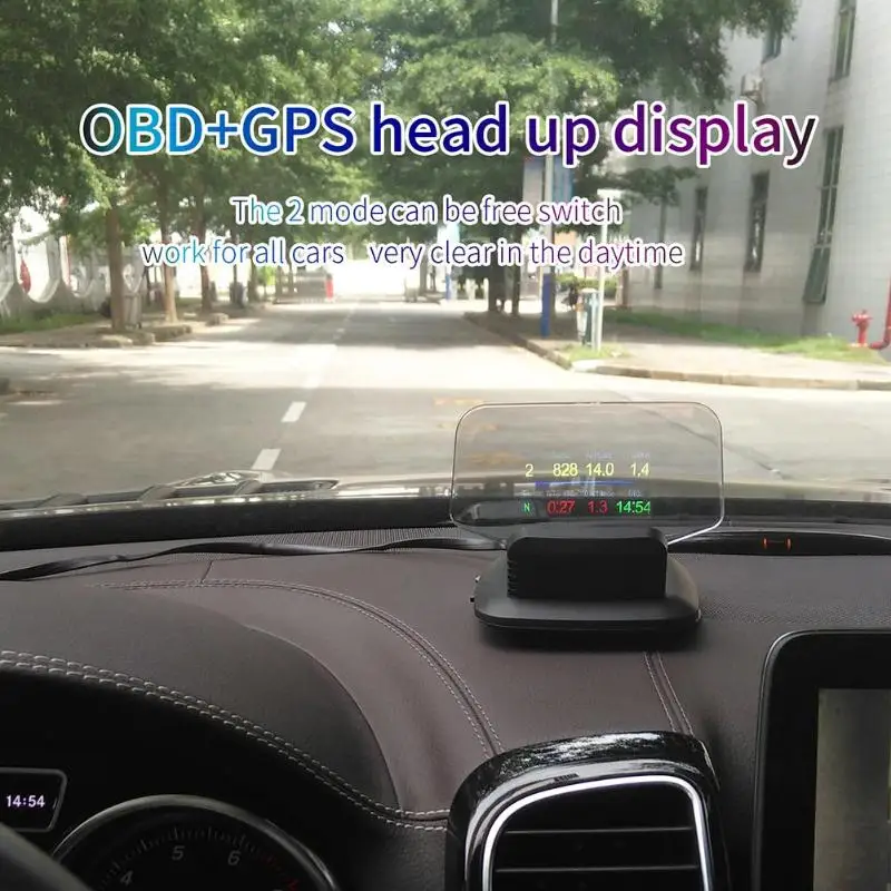 

Car HUD OBD2 GPS HD LED Head-up Display Over-speed Warning System Projector