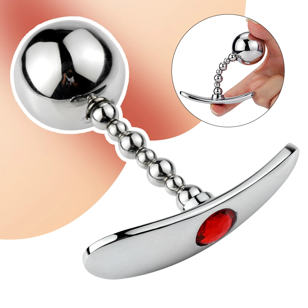 Wearable Anal Beads Sex Toys Smooth Steel Butt Plug Tail Crystal Jewelry Trainer For Men/Women Dilator Adult Shop | Красота и