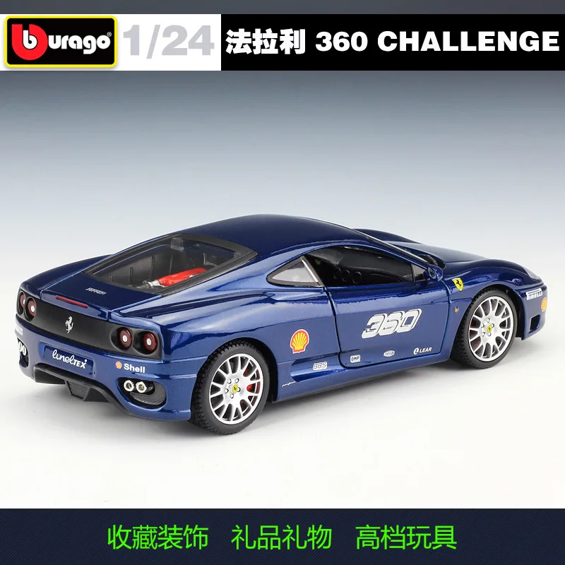 Bburago 1:24 FERRARI 360 Challenge модель автомобиля из сплава Коллекционная игрушка Подарки