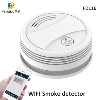 

WiFi Smoke Detector Smokehouse Combination Fire Alarm Home Security System Firefighters Tuya Smoke Alarm Fire Protection
