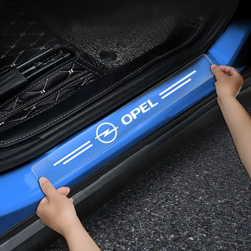 4Pcs Car Threshold Transparent Protection Sticker For SEAT Leon 5F Ibiza 5 6 MII Altea EXEO Toledo 3 Cordoba Alhambra Auto Goods