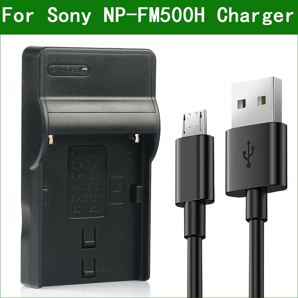 Lanfulang Np-Fm500H Np Fm500H Npfm500H Usb Caricabatteria Per Sony Ilca-77M2 Ilca-99M2 Slt-A57 Slt-A58 Slt-A65 Slt-A77 Slt-A99
