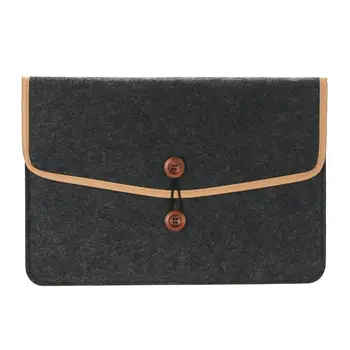 

Laptop Bag Case Felt Sleeve Cover Carrying Case For Macbook 15" Buttoned Bladder Bag Felt Protective Sleeve
