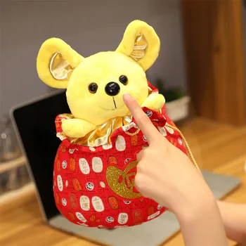

2020 Mouse Year Lucky Bag Rat Plush Mouse Toys Chinese New Year Party Decor own