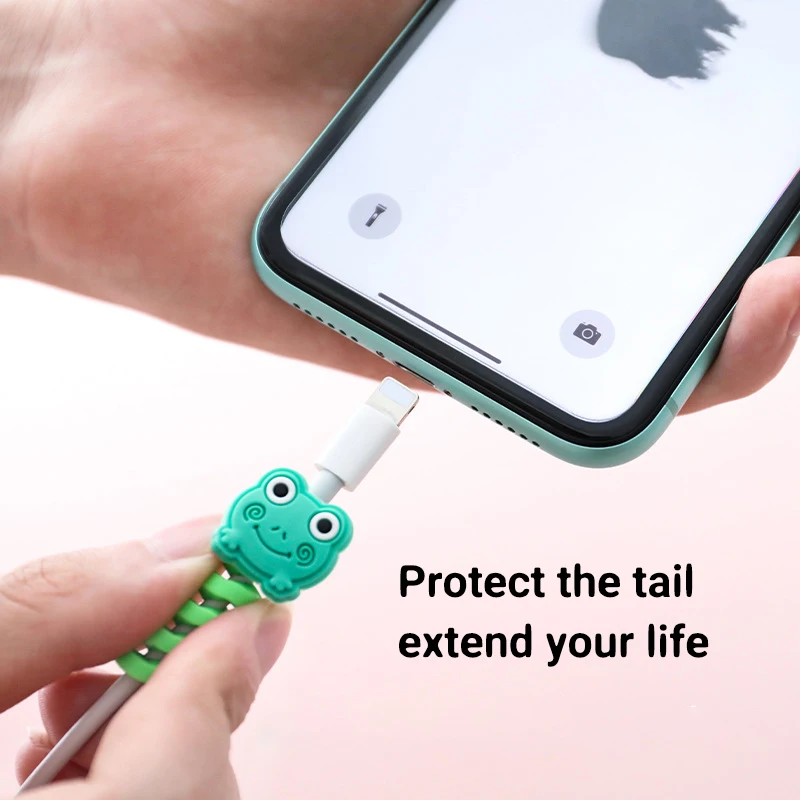 cable protector Cable Protector Cute Cartoon Data Line Protective Cover Charging Cable Earphone USB Winder Wire Cord Organizer Cover