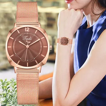 

Women Top Fashion Temperament Analog Watches Creative Simple Quartz Watches High Quality Lady Gift Watches Orologi Donna