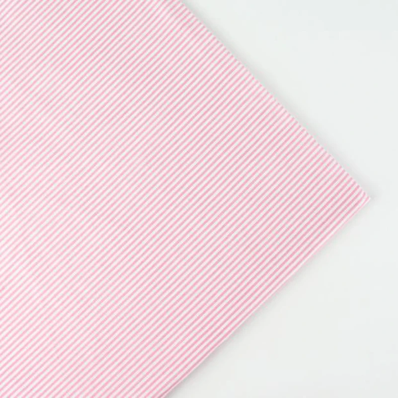 Pure Cotton Fabric Plain Weave Polka Dot Vertical Strip Printed For Sewing Handmade DIY By the Meter