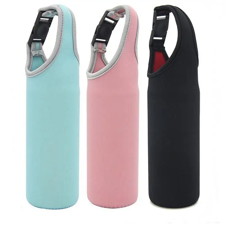 500ml Water Bottle Bag Cover Case Insulator Carrier With Wrist Strap 