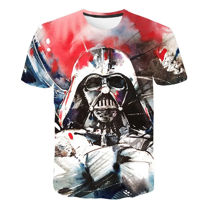 kids T-shirt for the Star Wars cartoon costume movie.Harajuku children funny T-shirt, hot sale boys and girls tops - Цвет: TXX-043