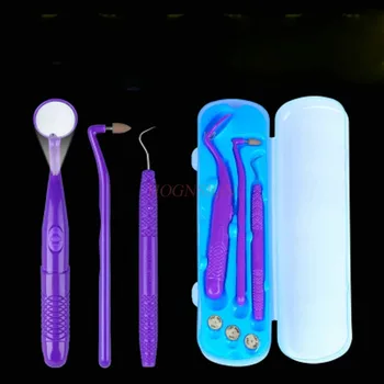 

tartar removal With LED lamp mirror anti-fog dental oral care material calculus tooth yellow plaque molar tooth hook