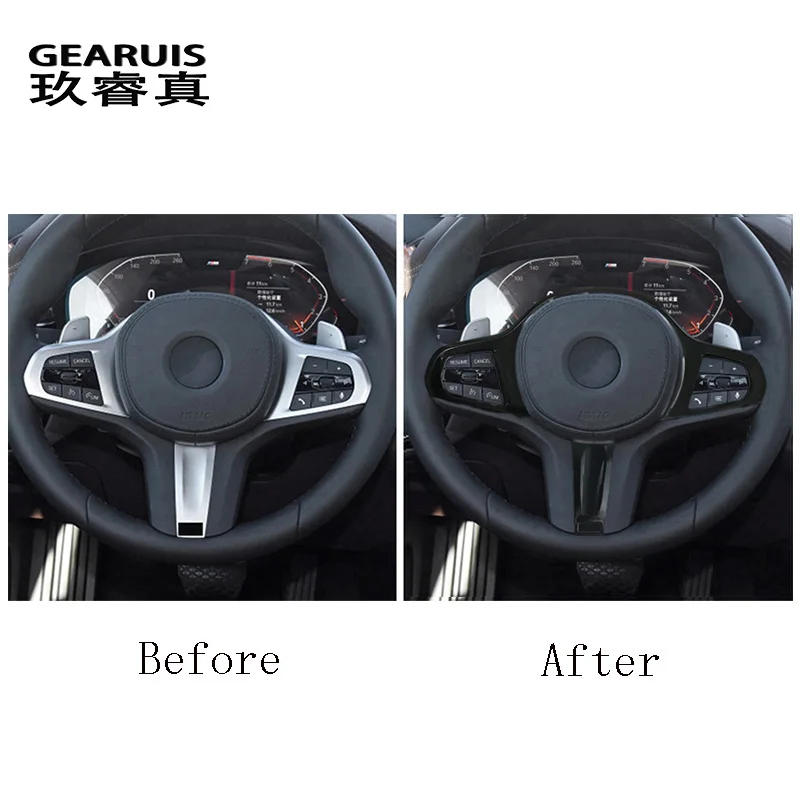 자동차 핸들 버튼 스위치 프레임 장식 인테리어 커버 스티커 트림, BMW 5 시리즈 G30 X3 G01 X4 G02 X5 G05 X6 G06 용