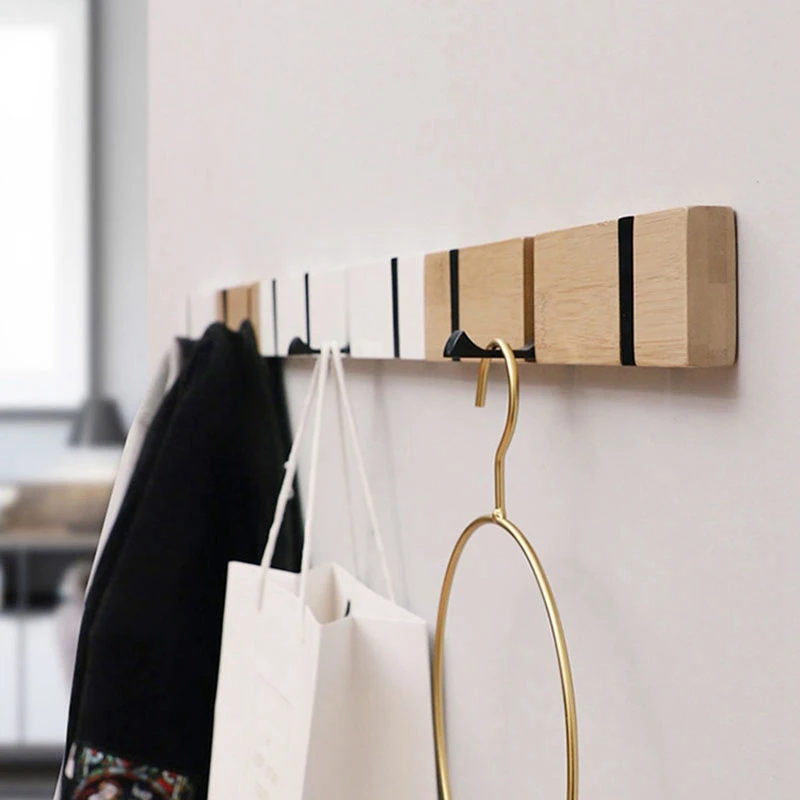 Wood Wall Hanger Vintage Hooks Hanger Holder Clothes Storage Hook Wall Hanging Hanger Home Decor Hanger Coat Hooks Rack