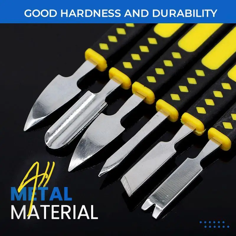 6pcs Metal Crowbar Professional Opening Pry Repair Tools Flathead Bars Flat Spudger Mobile Phone Dismantling Electronic Device |