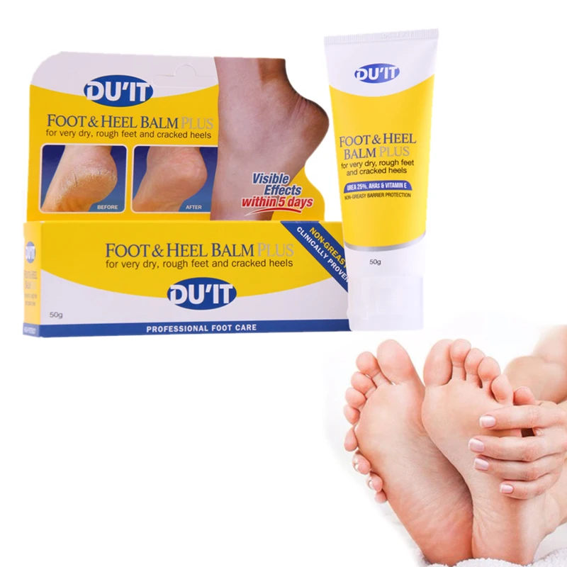 DU'IT Foot& Heel Balm Plus Ремонт очень сухих, грубых трещин на стопах и пятках, Нежирный крем для ног, 5 дней на ремонт трещины пятки