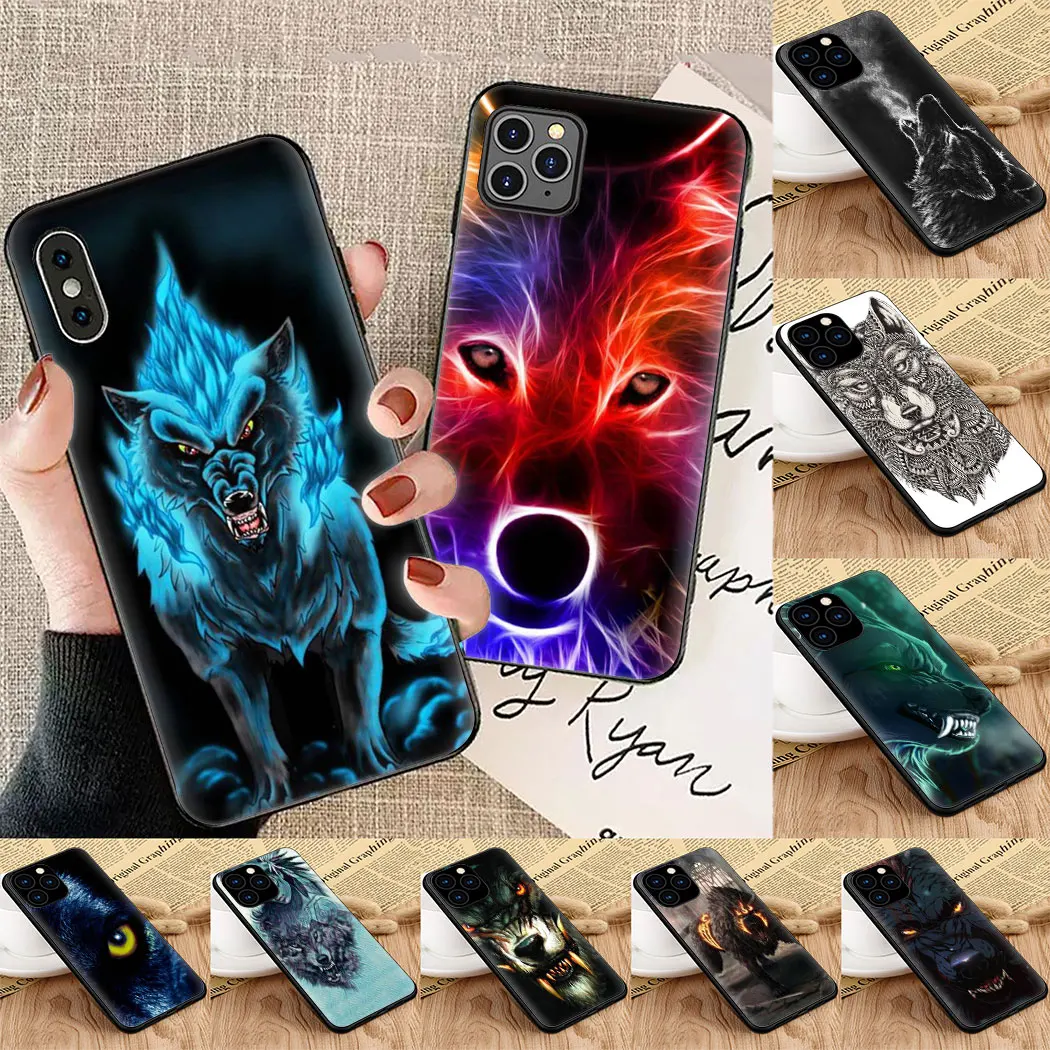 Wolf Soft Silicon phone Case Cover for iPhone 5 6 7 8 11 5s 6s Plus X XS XR Max Pro | Мобильные телефоны и аксессуары