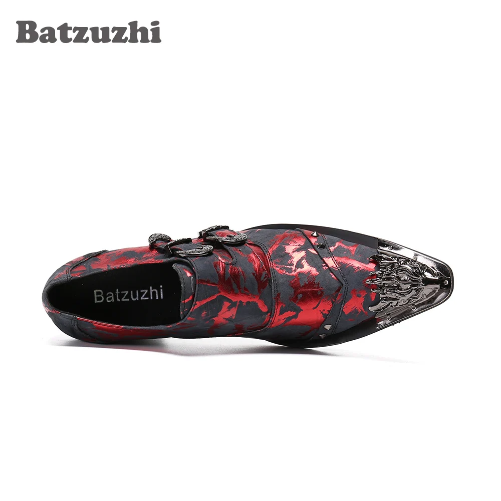 Batzuzhi Korean Type Men's Shoes 6.5cm High Heels Formal Leather Dress Shoes Pointed Toe Business/Party and Wedding Shoes Men!