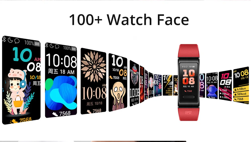 Huawei Band 4 pro SmartBand 0,95 'AMOLED дисплей 5 атм водонепроницаемый браслет встроенный gps SpO2 крови кислородом NFC Fristbeat браслет