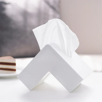 

Creative Rectangular Tissue Box Holder Office Home Simple Living Room Dining Desktop Decoration Small Ornaments Napkin Holder
