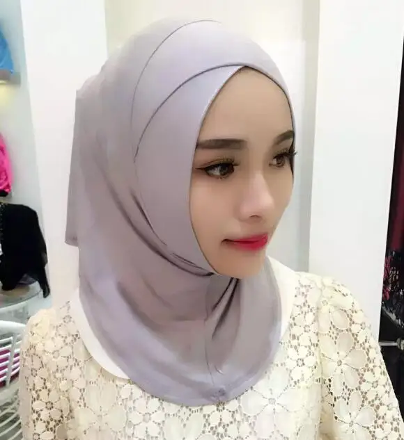 H9 10pcs cotton hijab cap underscarf muslim modal jersey hijab mixed colors