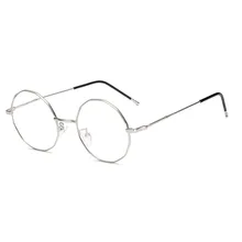 Новые повседневные очки для чтения полигональные металлические очки унисекс необычное большое плоское зеркало в раме Ретро без градуса очки для чтения