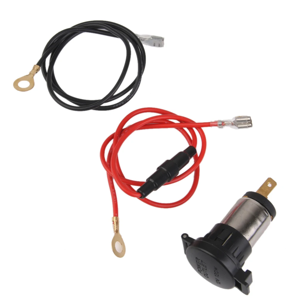 Car Motorcycle 12V 120W  Lighter Metal Power Socket Plug Outlet 