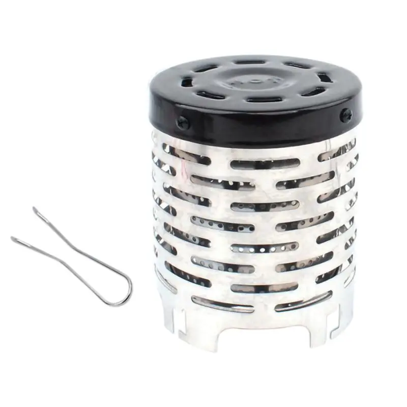 A New Stainless Steel Heating Hood Outdoor Camping Portable Autumn And Winter Mini Heater Stove Tent Heater Equipment - Color: A