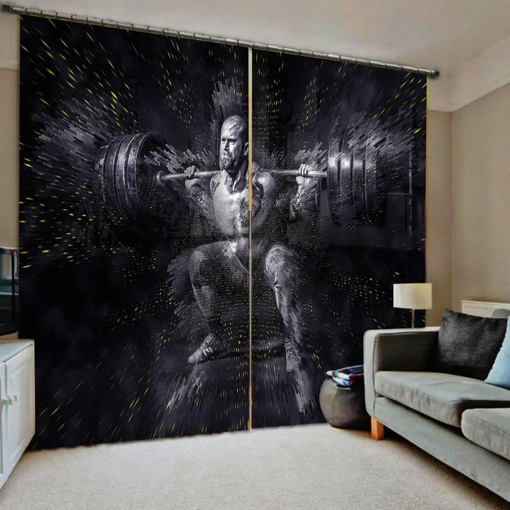 

Hercules people curtains sport 3D Window Curtains For Living Room Bedroom Drapes cortinas Customized size