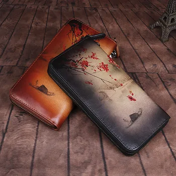 

New Wallet Stylish Handbag Siphoned Bag Vintage Zipper Handbag