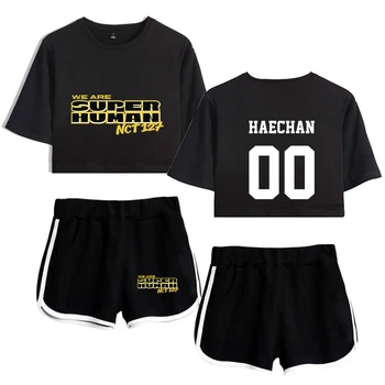 

NCT 127 New WE ARE SUPERHUMAN Trendy women two-piece fashion summer fashion shirt and shorts Kpop sexy trend casual clothes