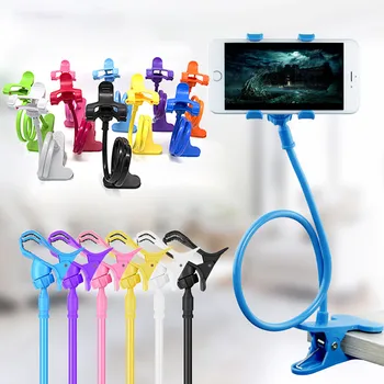 

Flexible 360 Clip Mobile Cell Phone Stand Holder Lazy Bed Desktop Bracket Mount Stand lazy bracket the clip-on holder for Phone