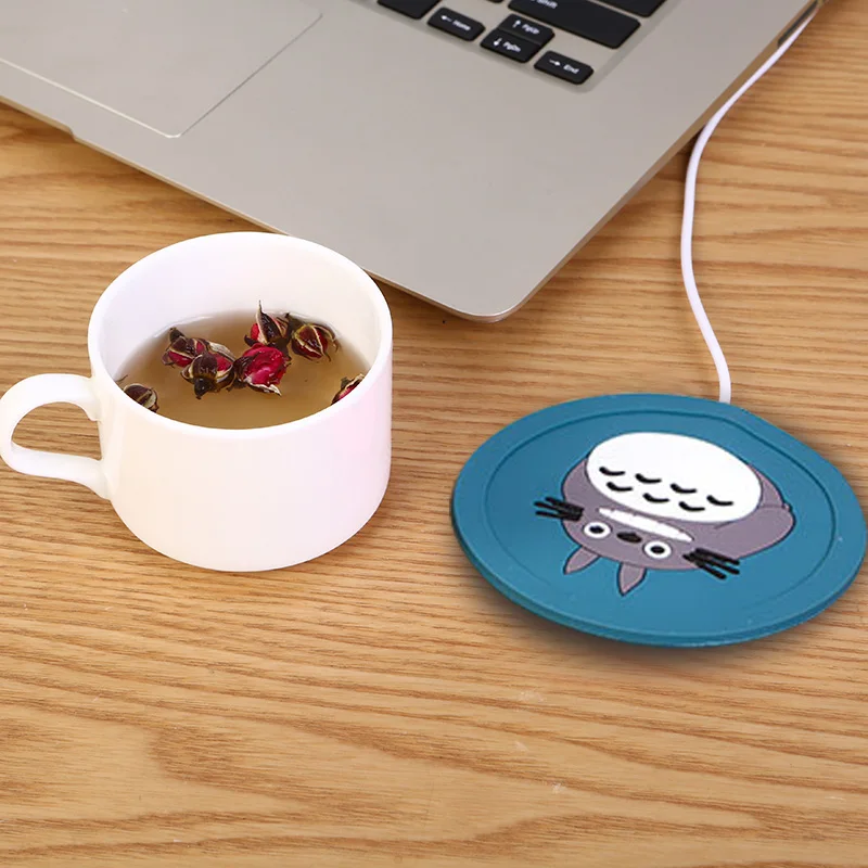 10pcs Portable USB Warmer Gadget PVC Thin Soft Cup-Pad Coffee Tea Drink Cartoon Usb Heater Tray Mug Pad For 5V Charger Switch
