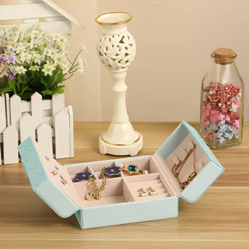 

Butterfly Leather Jewelry Box Organizer Display Storage Mini Travel Case with Magnetic Closure New TC21