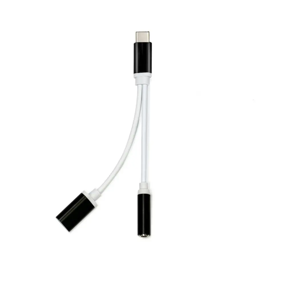 

2 in 1 USB Type C Audio Cable Charging Audio Adapter USB Type C Male to Female 3.5mm Headphone Jack Phone Converter