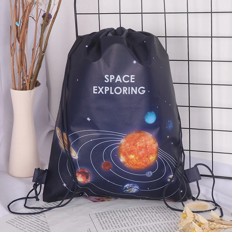 Mochila de viaje con cordón para niños, bolsa de almacenamiento, regalo de cumpleaños