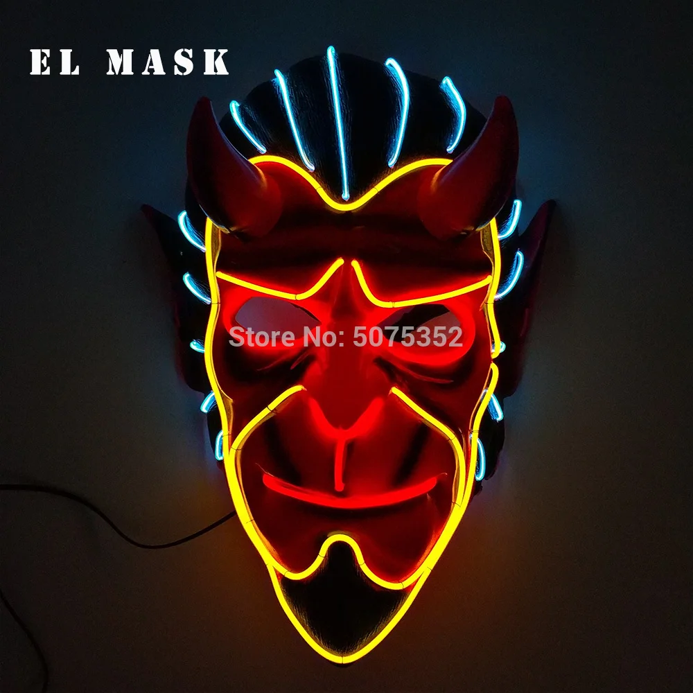 Маска для косплея Рик и Морти EL маска супер герой Черная пантера светодиодная маска для маскарада Рождество Хэллоуин