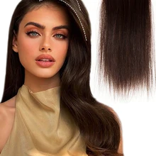 Mrshair Straight Patch Hair Pieces Clipin Hair Extensions 100% Human Hair Secret Fluffy & Cover Top/Side Root Hair Hairpiece