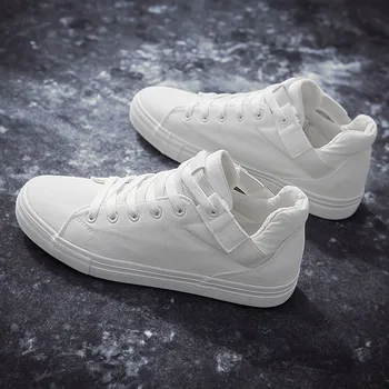 

Brand New High Top Casual Shoes For Men Canvas Lace Up Mens Hip Hop Shoes Men High Top Sneaker Big Size 39-44 Dec4