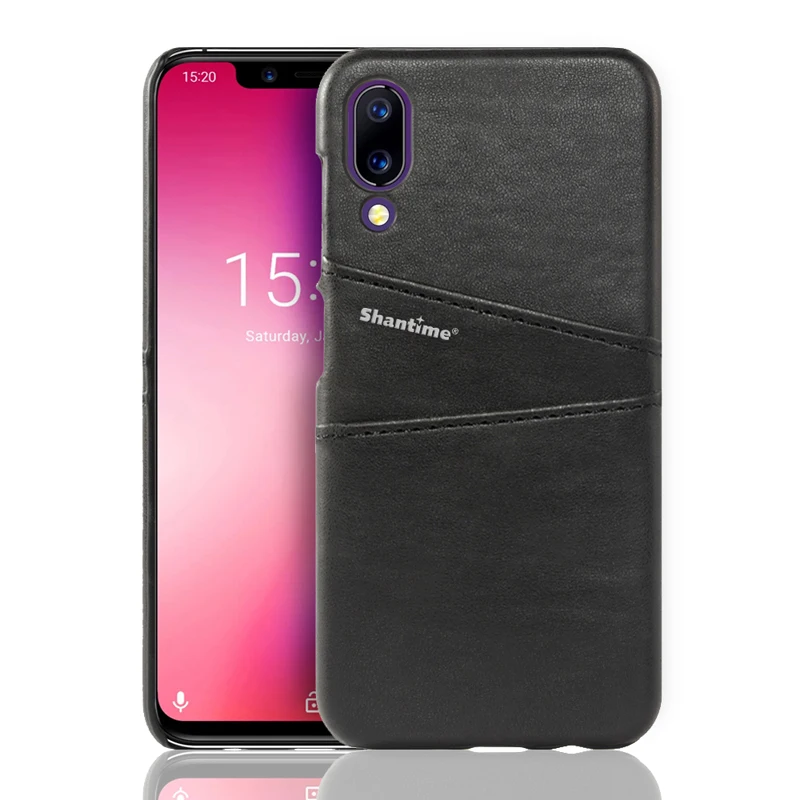 Винтажный чехол-кошелек из искусственной кожи, задняя крышка для Umidigi One, чехол для телефона Umidigi One Pro, чехол с отделениями для визиток - Цвет: Black