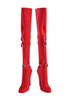 

Mnotht Red 1/6 Scale Female Soldier Boots Shoes for Phicen Hottoy Action Figure Toys Collection