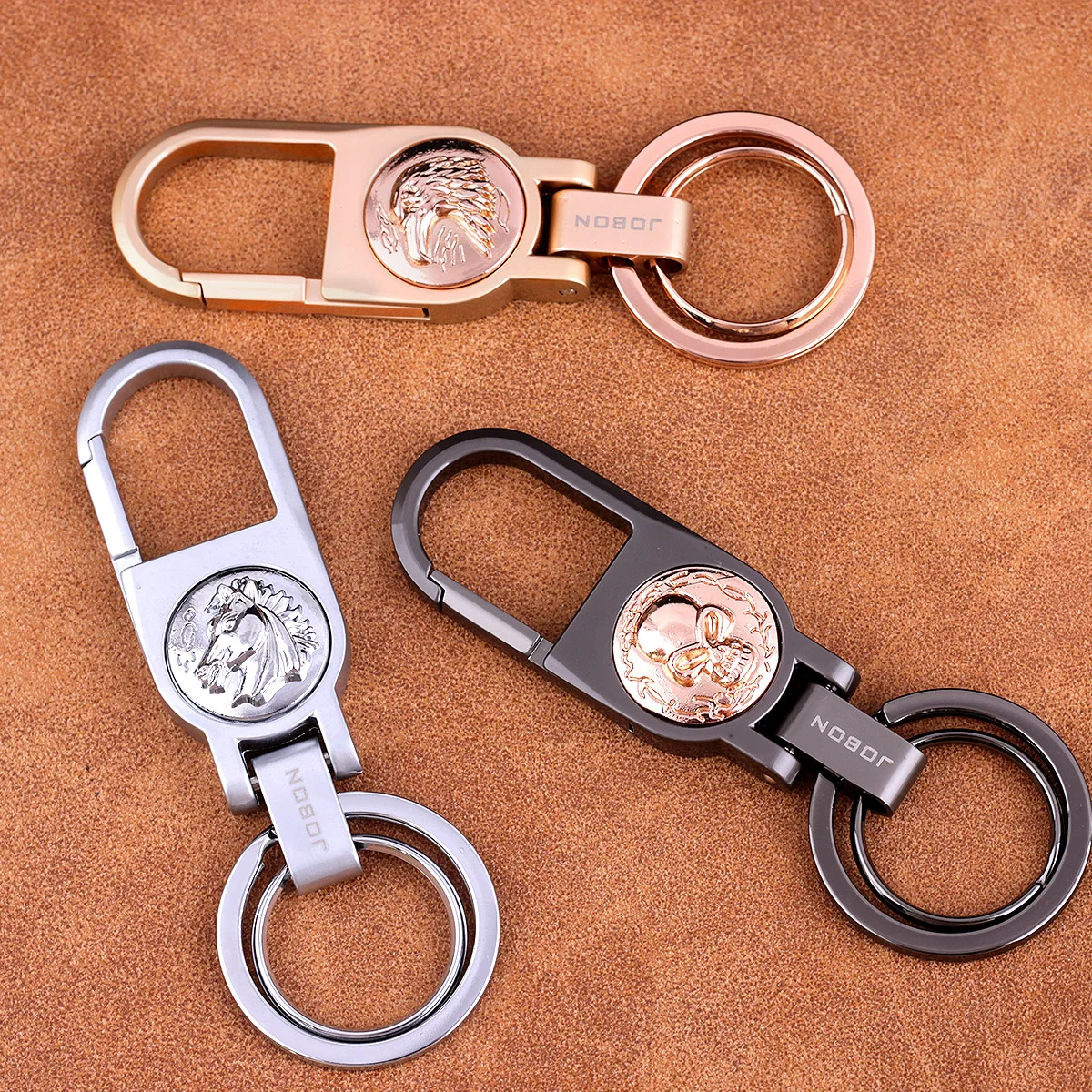 

Jobon Classic Car Keychain Women Men Luxury Keychains Custom Lettering for Key Ring Animal Gentleman Unique Gift for Jewelry