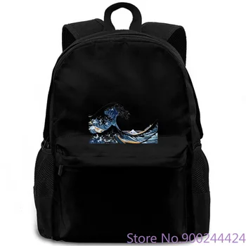 

Hokusai The Great Wave Men's White, Custom Made Print Men Summer O-Neck backpack