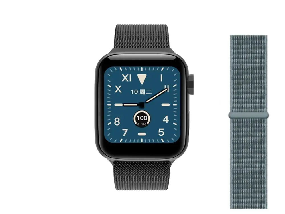 Bluetooth 4,0 W68 смарт-браслет 1,5" ips полный сенсорный экран для сердечного ритма телефон умные часы будильник Совместимость для Ios Android часы - Цвет: black blue strap
