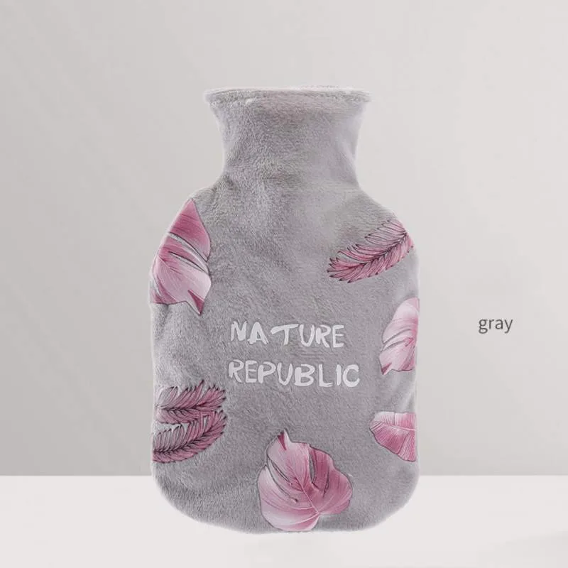 Милый скандинавский стиль мультфильм грелка с флисовой крышкой резиновые зимние грелки сумки многоразовые портативный ручной подогреватель