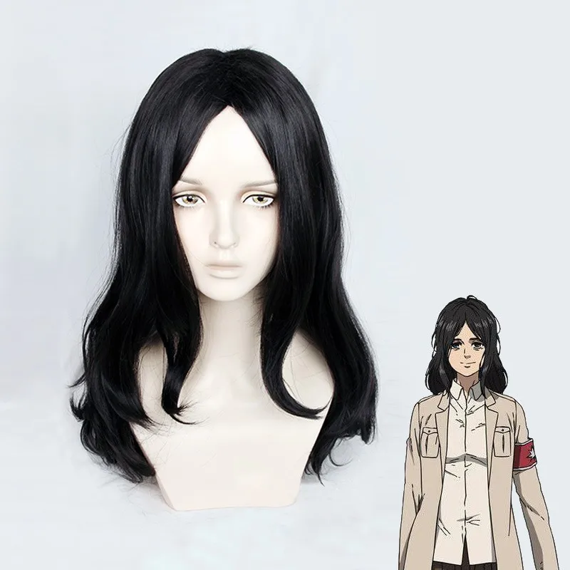 greek goddess costume The Final Season Pieck Finger Black Wig Cosplay Costume Attack On Titan Heat Resistant Synthetic Hair Women Carnival Party Wigs witch costume women