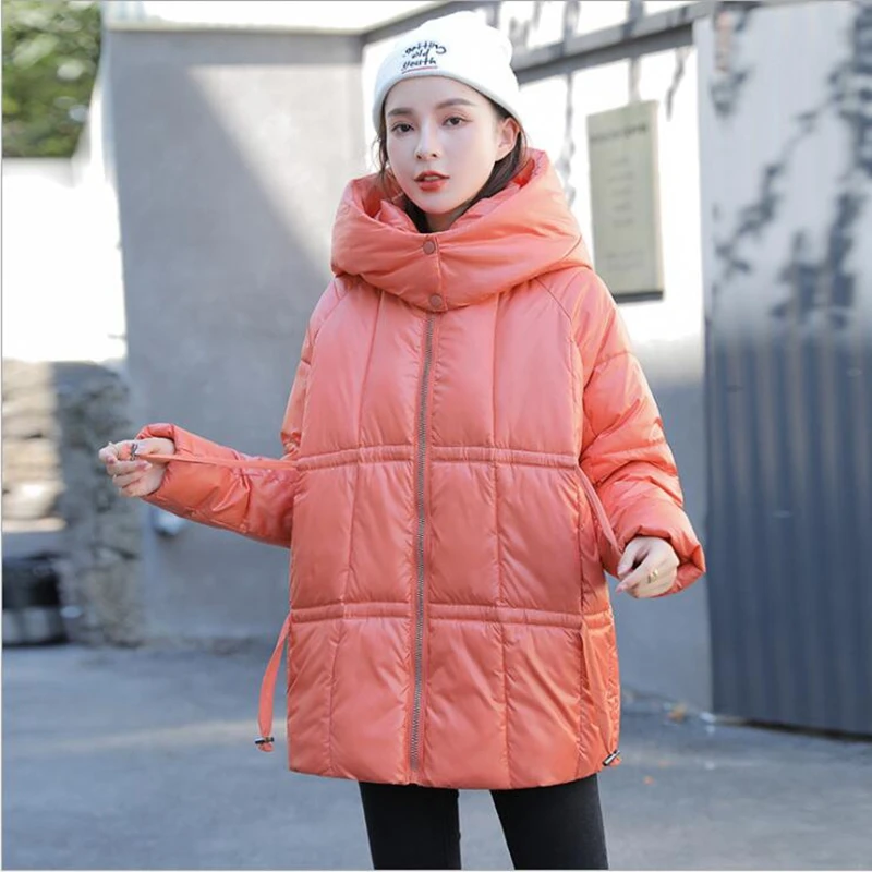 

Lingwave Winter Women Short Down Cotton Jacket Students Loose Hooded Thick Parka Coat Fashionable All-match Winter Coat G6606