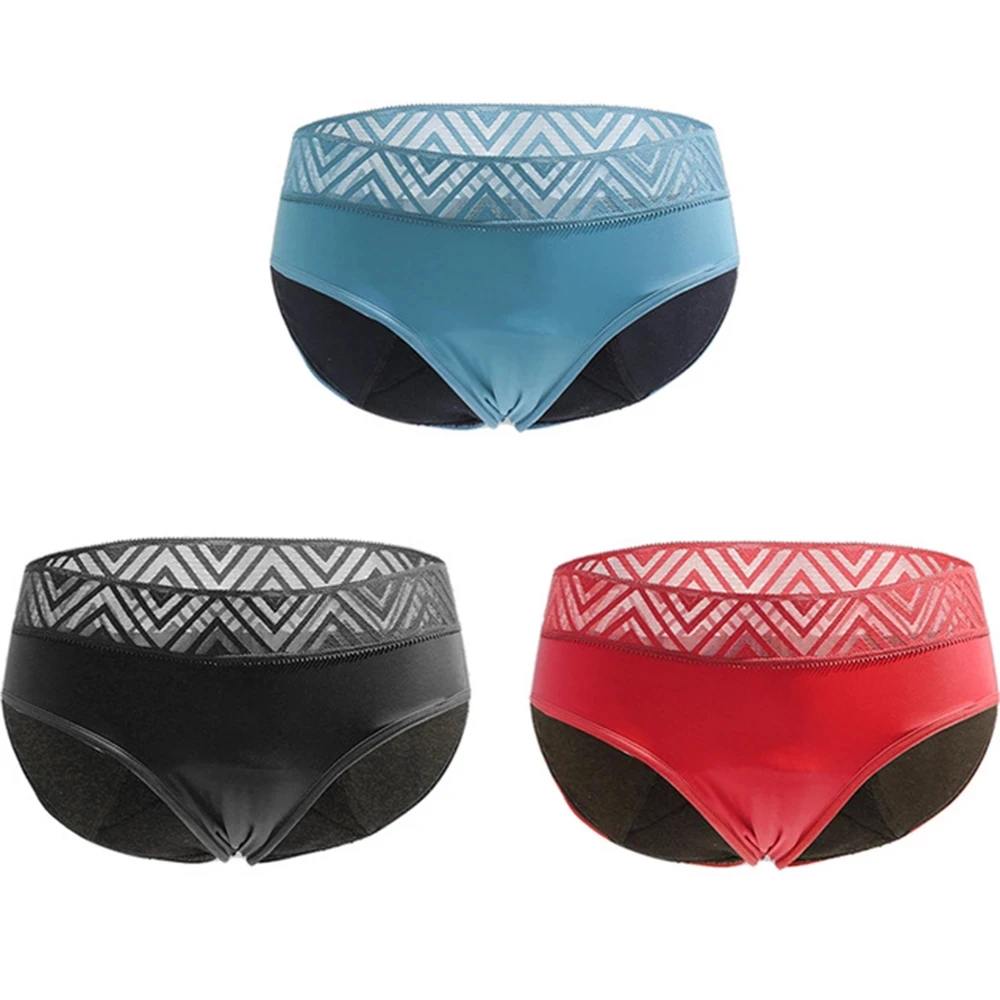 Menstrual Panties Leakproof Period Pants Sexy Hollow Out Women Underwear Four Layers Heavy Flow Underpants Period Briefs 6