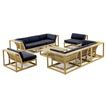 

New design outdoor teak corner sofas leisure waterproof patio garden sets furniture